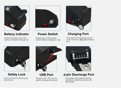 48V 13Ah Ebike Battery Hailong 4 Pins