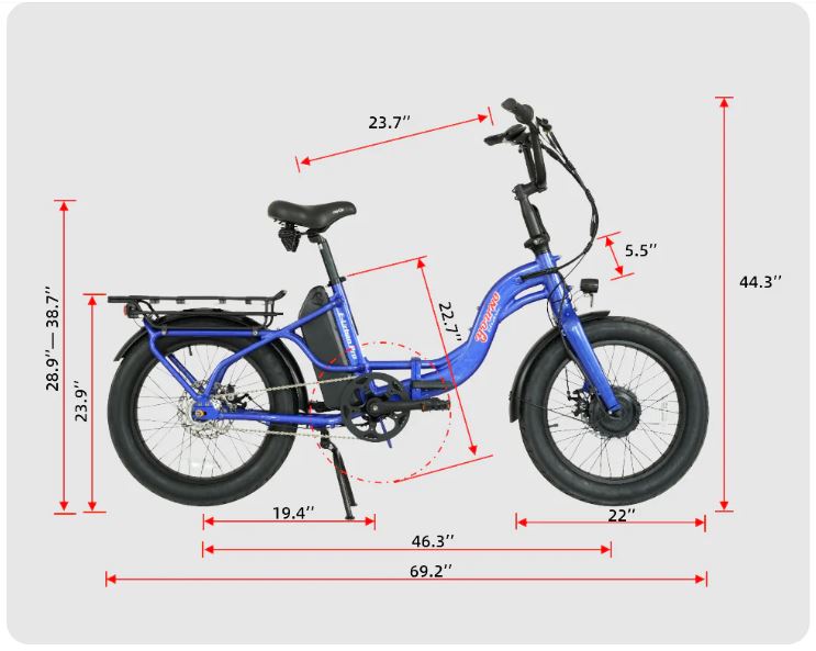 E-Urban Pro 500w 7Sp Lightweight Folding E-Bike by Young Electric