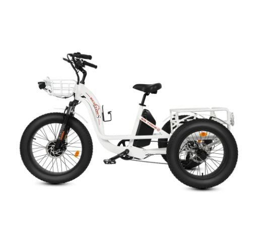 Ecotric 750w 48v Electric Tricycle with Front Basket + Rear Rack