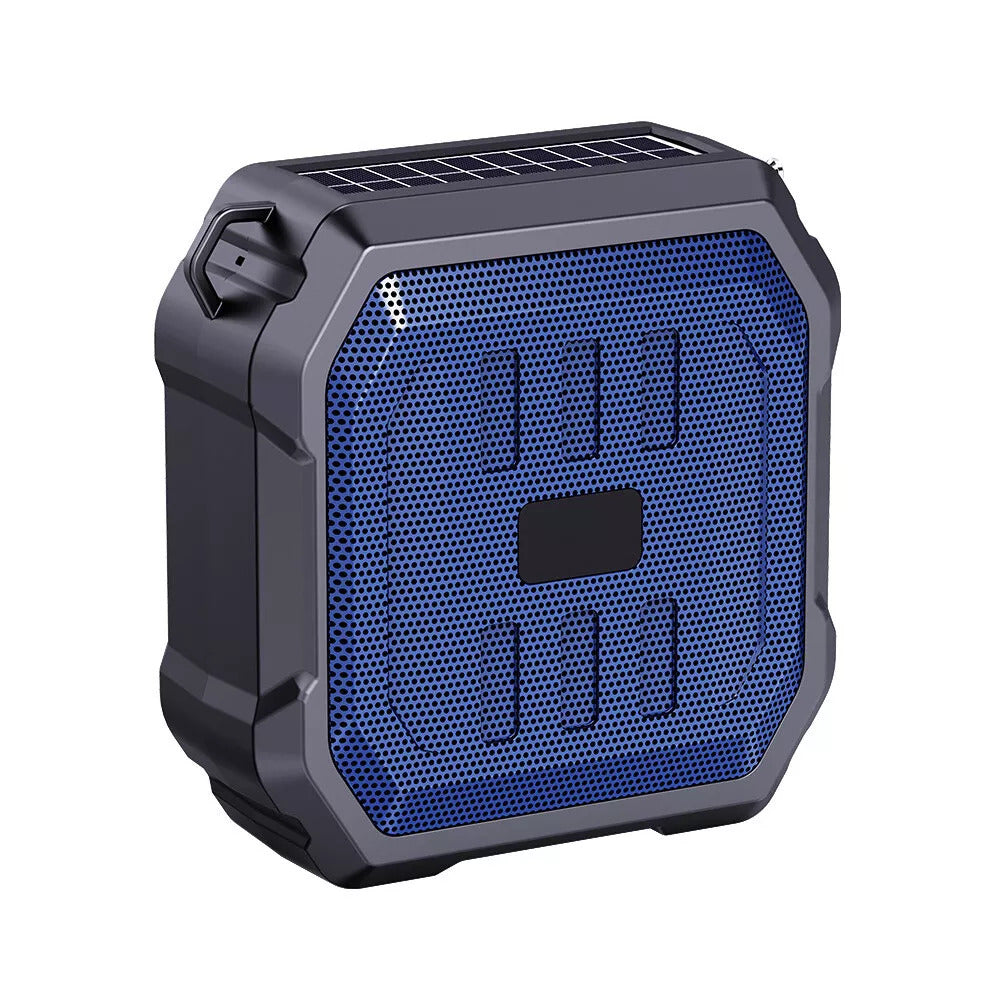 Bluetooth Speaker with Solar Flashlight and FM Radio