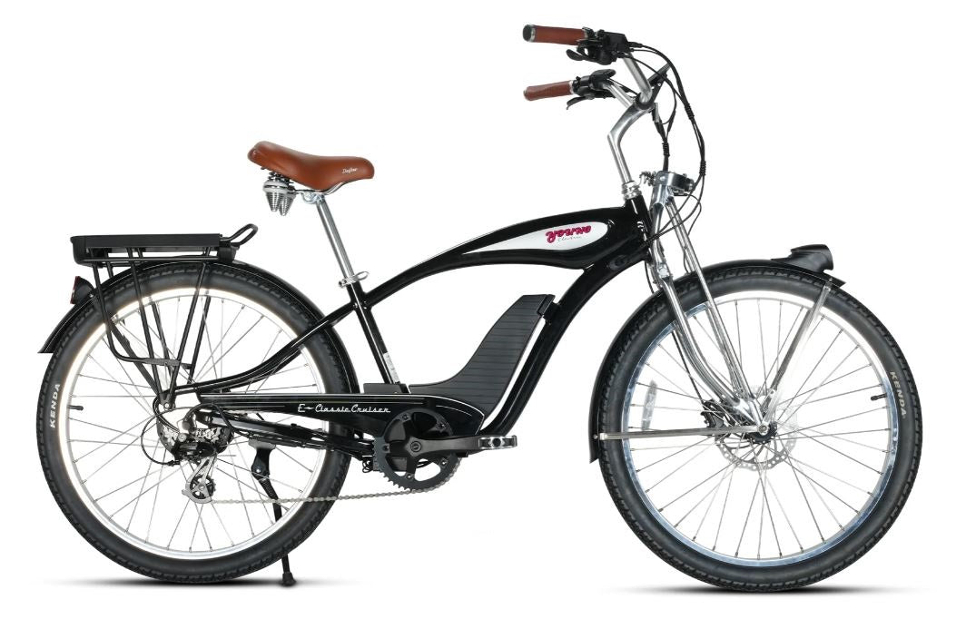 Retro E-Classic Step Over Electric Bike Cruiser 26in 500W by Young Electric