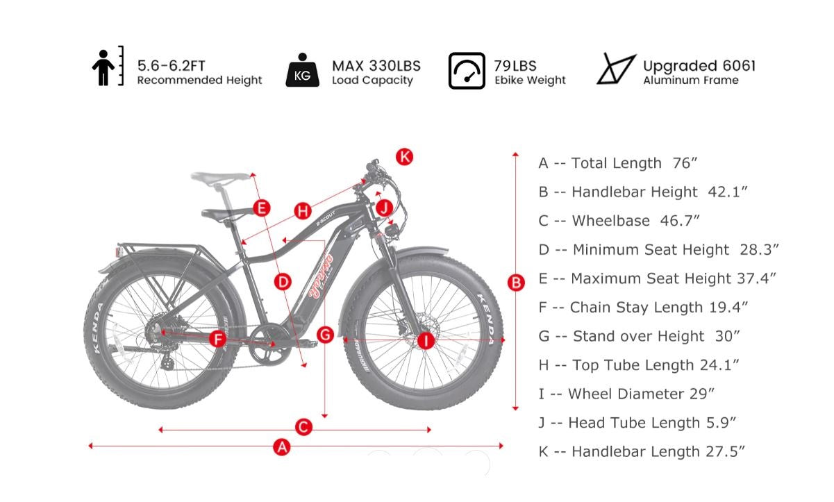 E-Scout 750W 7Sp Off Road E-Bike by Young Electric