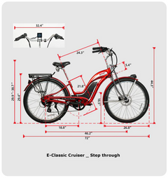 Retro E-Classic Step Through Electric Bike Cruiser 26in 500W by Young Electric