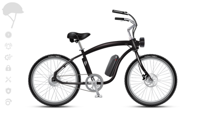 EBC Model C 750w 1Sp / 7Sp E-Cruiser Bike