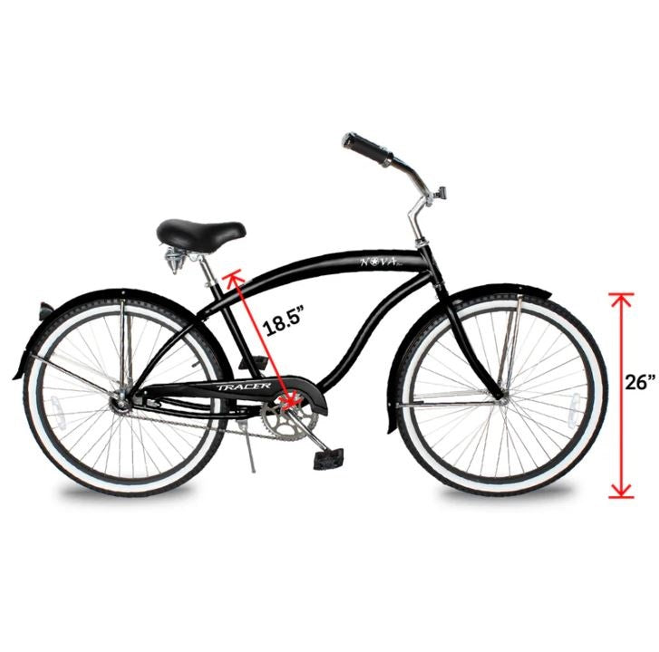 Nova Pro 26in Beach Cruiser Bicycle for Men by Tracer