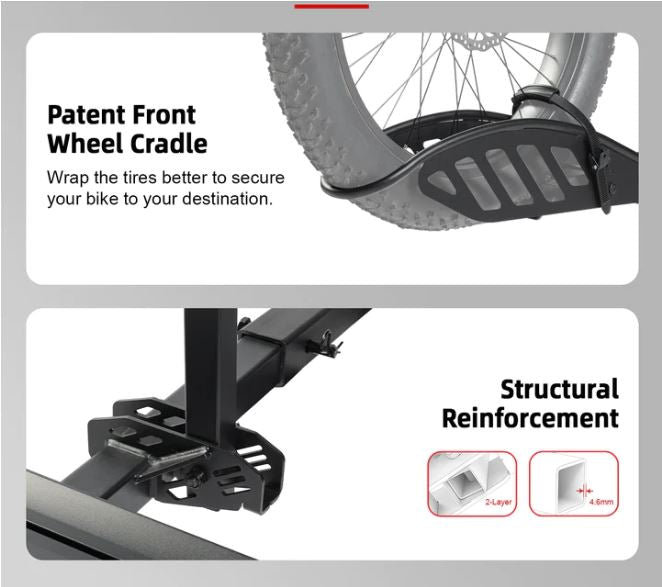 Sole Hitch Bike Rack 2’’ Receiver, 100lbs Capacity by Young Electric