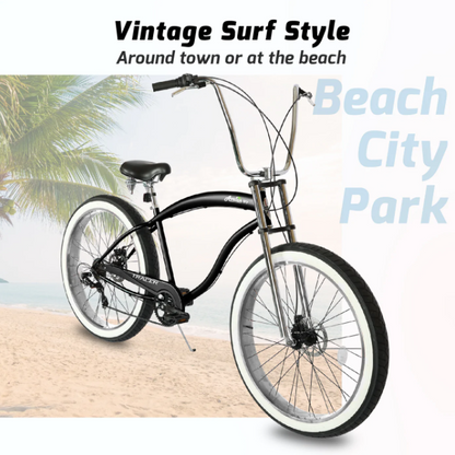 Tracer Avalon GT 29" Fat Tire Single Sp or 7 Sp Beach  Cruiser Bike