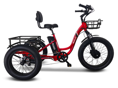 Emojo Caddy Pro Seven Speed Electric Adult Tricycle - 500w 48v Fat Tires