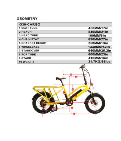 Eunorau G30-CARGO 500W 7Sp E-Bike