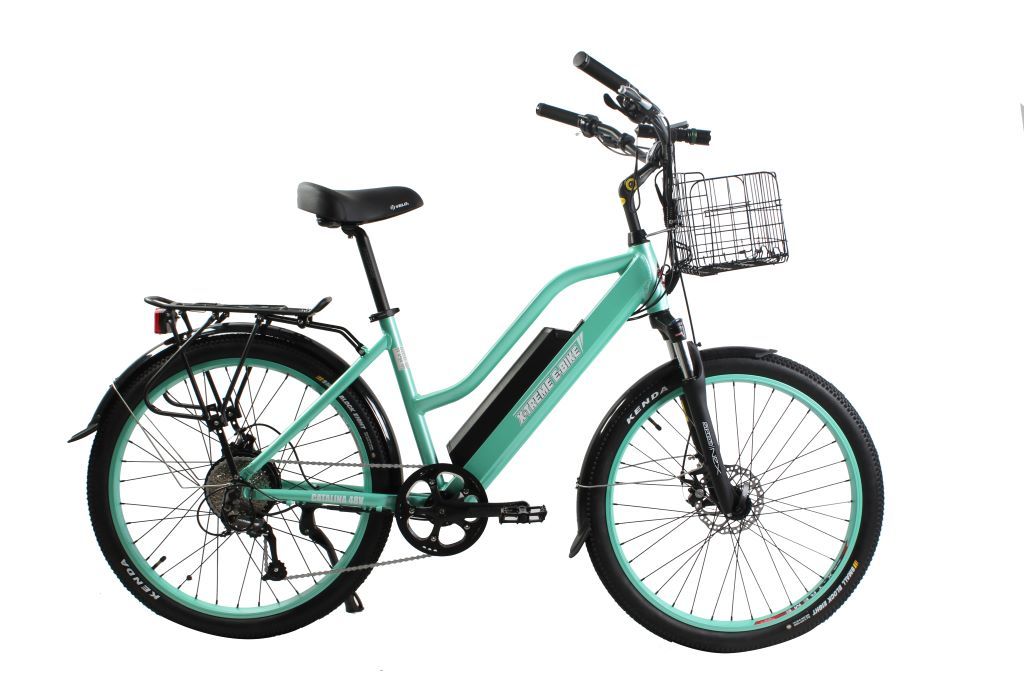 Catalina Electric Step-Through Beach Cruiser Bicycle 48 Volt Lithium Powered  X-Treme