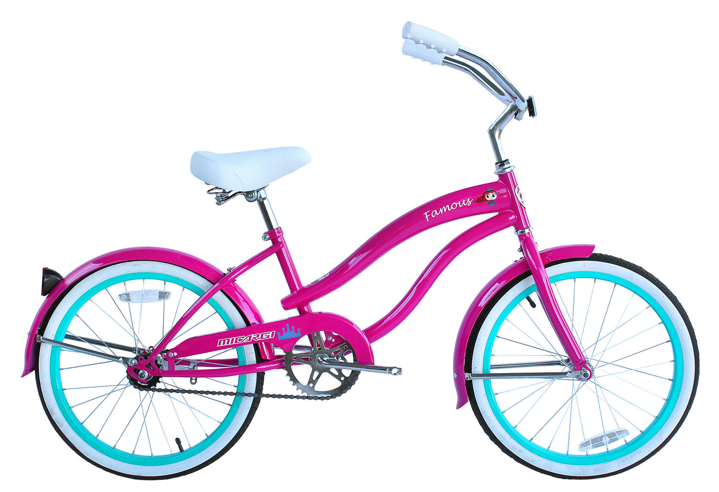 Micargi Famous 20″ Steel Frame Girl's Beach Cruiser