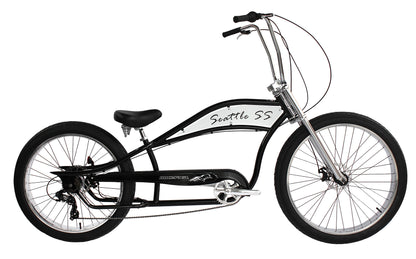 Micargi Seattle SS Stretch Cruiser Bike - 7 Speed Disc Brakes