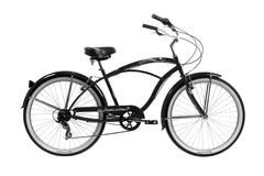 24″ Tahiti Retro Handlebar 7 Speed Shimano Shifter Coaster Brakes Beach Cruiser Bicycle