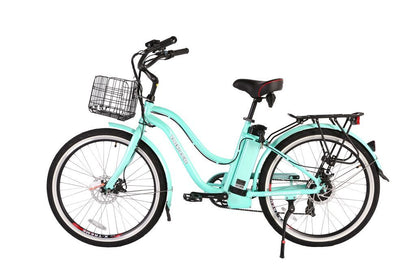 Malibu Elite Max 36 Volt Step-Through Electric Beach Cruiser Bicycle - X-Treme