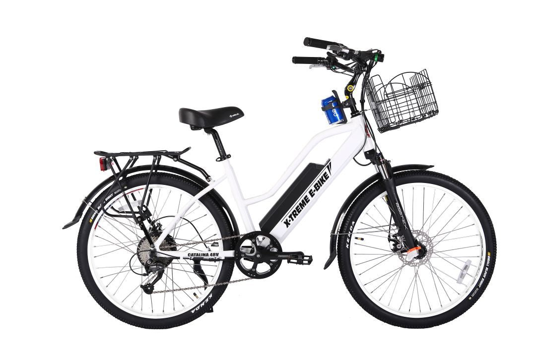 Catalina Electric Step-Through Beach Cruiser Bicycle 48 Volt Lithium Powered  X-Treme