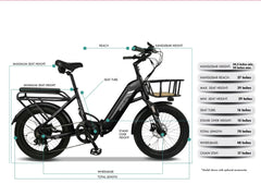 Emojo Bobcat Pro 500W Electric  Bicycle Step Thru with 15AH Battery