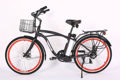 Newport Elite Electric Beach Cruiser Bicycle 24 Volt Lithium Powered X-Treme