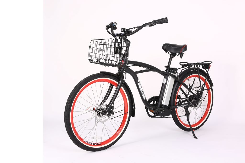 Newport Elite Electric Beach Cruiser Bicycle 24 Volt Lithium Powered X-Treme