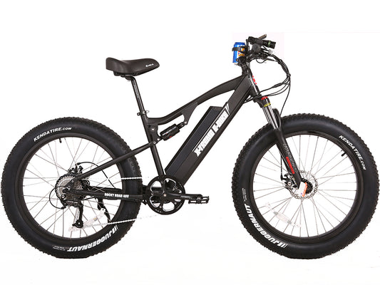 Rocky Road Electric Fat Tire Mountain Aluminum Bicycle 48 Volt Lithium Powered X-Treme