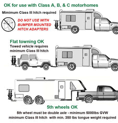 Hollywood Racks RV Rider E-Bike Rack Carries 2 Heavy Electric Bikes