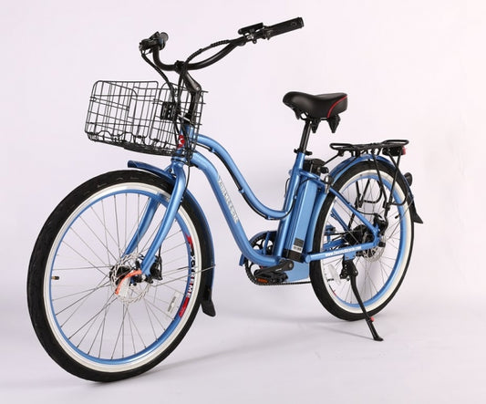 Malibu Elite Max 36 Volt Step-Through Electric Beach Cruiser Bicycle - X-Treme