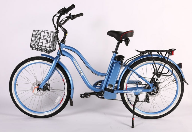 Malibu Elite Max 36 Volt Step-Through Electric Beach Cruiser Bicycle - X-Treme