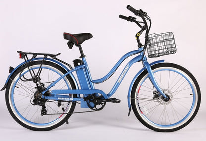 Malibu Elite Max 36 Volt Step-Through Electric Beach Cruiser Bicycle - X-Treme